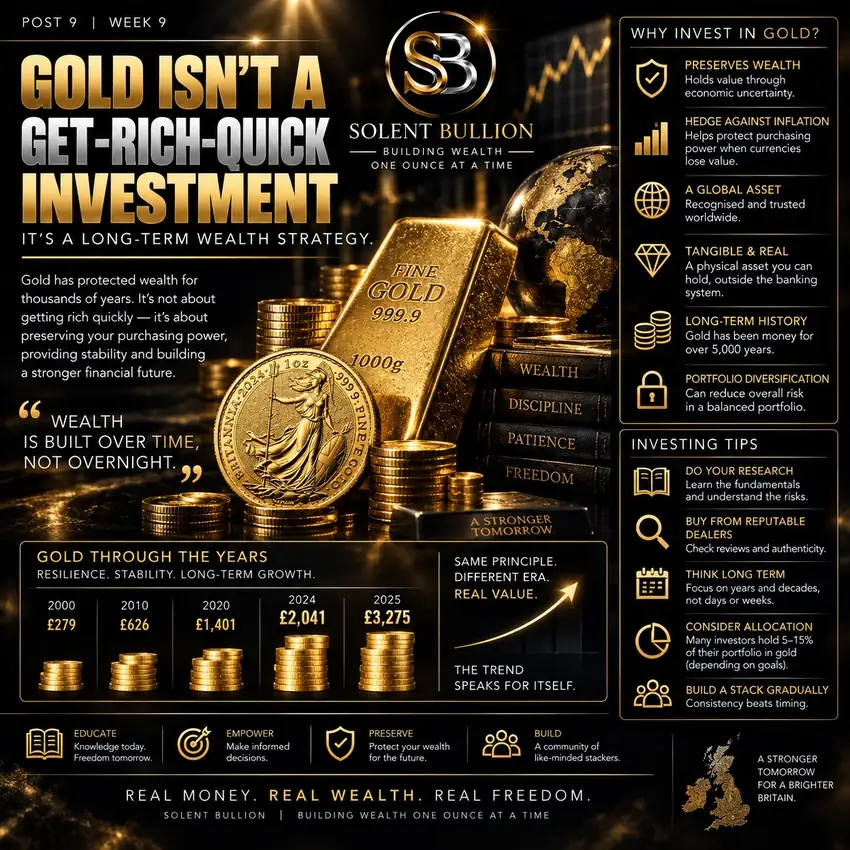Gold Isn’t a Get-Rich-Quick Investment